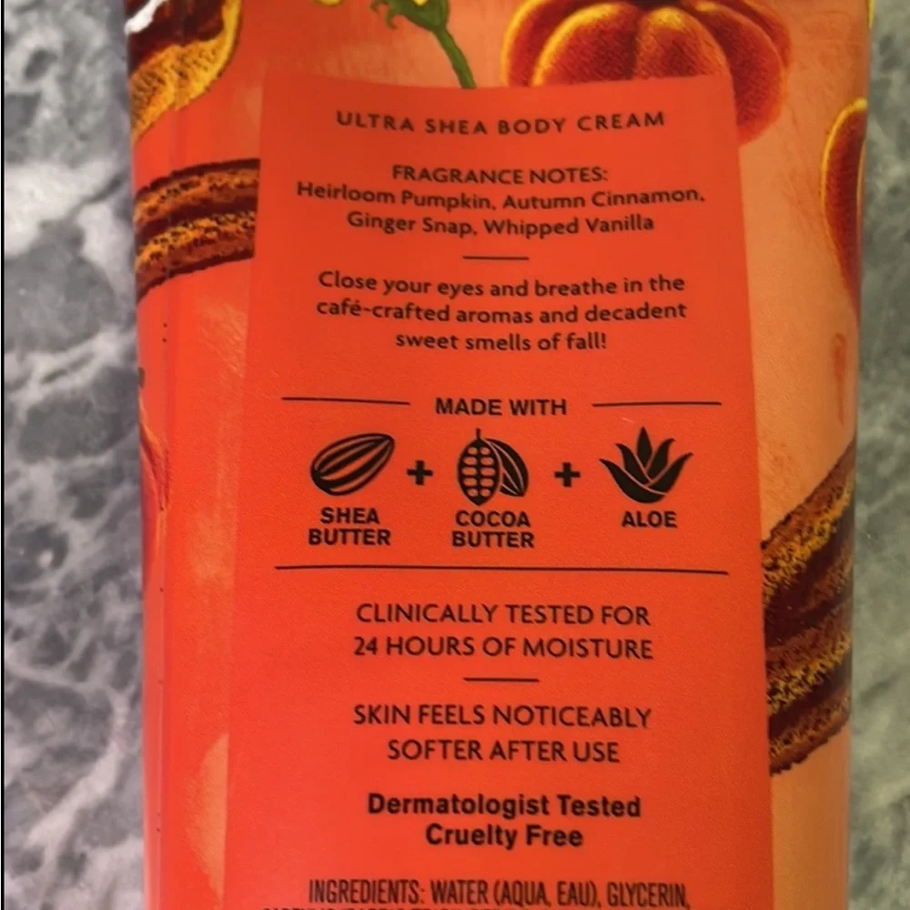 Bath and Body Works Shea‎ Body Cream Sweet Cinnamon Pumpkin